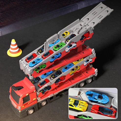 2-in-1 fold-out truck & race track