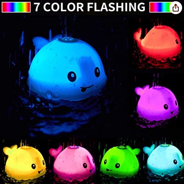 Whale Spray Bath Toy with LED Lights