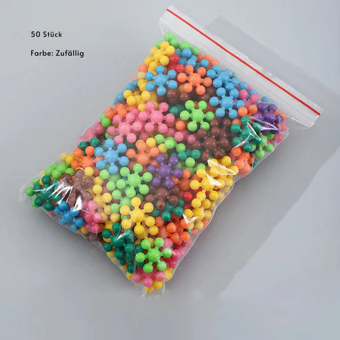 Montessori snowflake building blocks