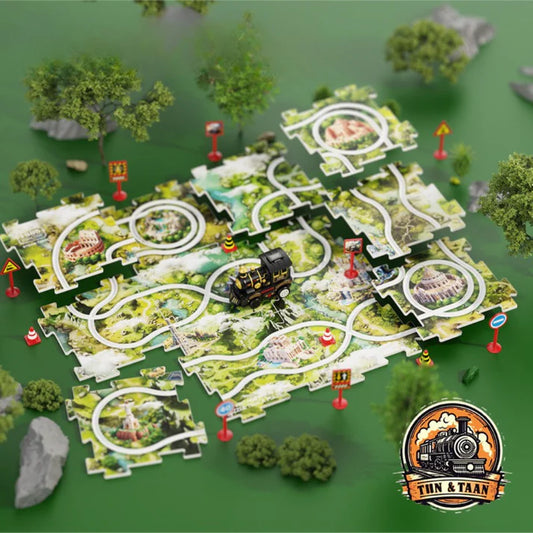 Christmas puzzle train toy