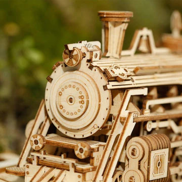 3D wooden model railway build set