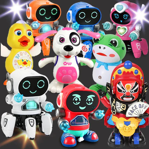 Dancing robot with light and music