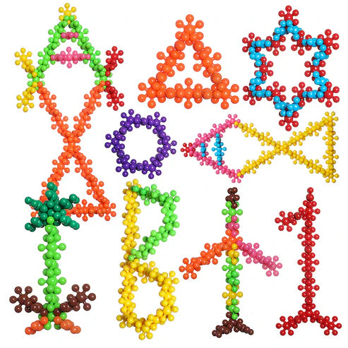 Montessori snowflake building blocks