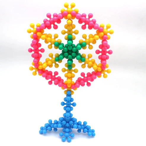 Montessori snowflake building blocks
